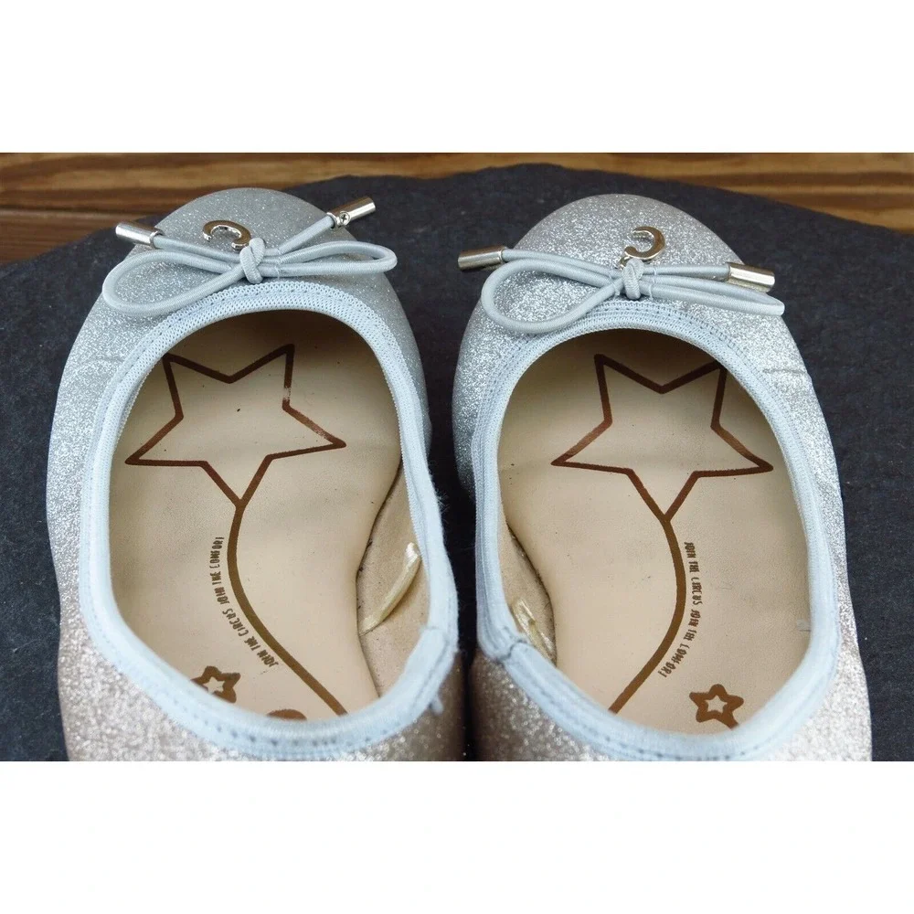 Circus by Sam Edelman Youth Girls Shoes Size 3 M Silver Ballet‎ Flats Synthetic